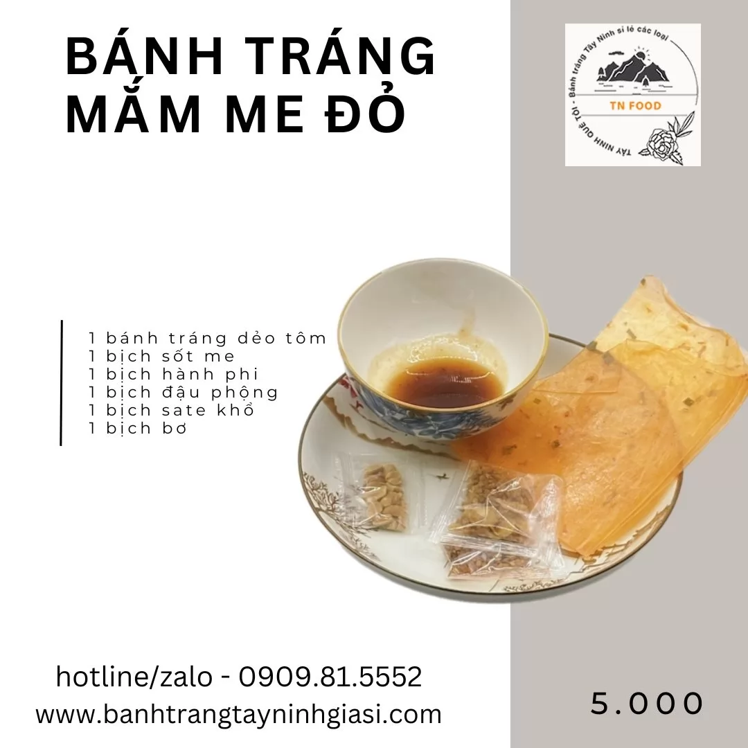 Bánh tráng dẻo tôm me