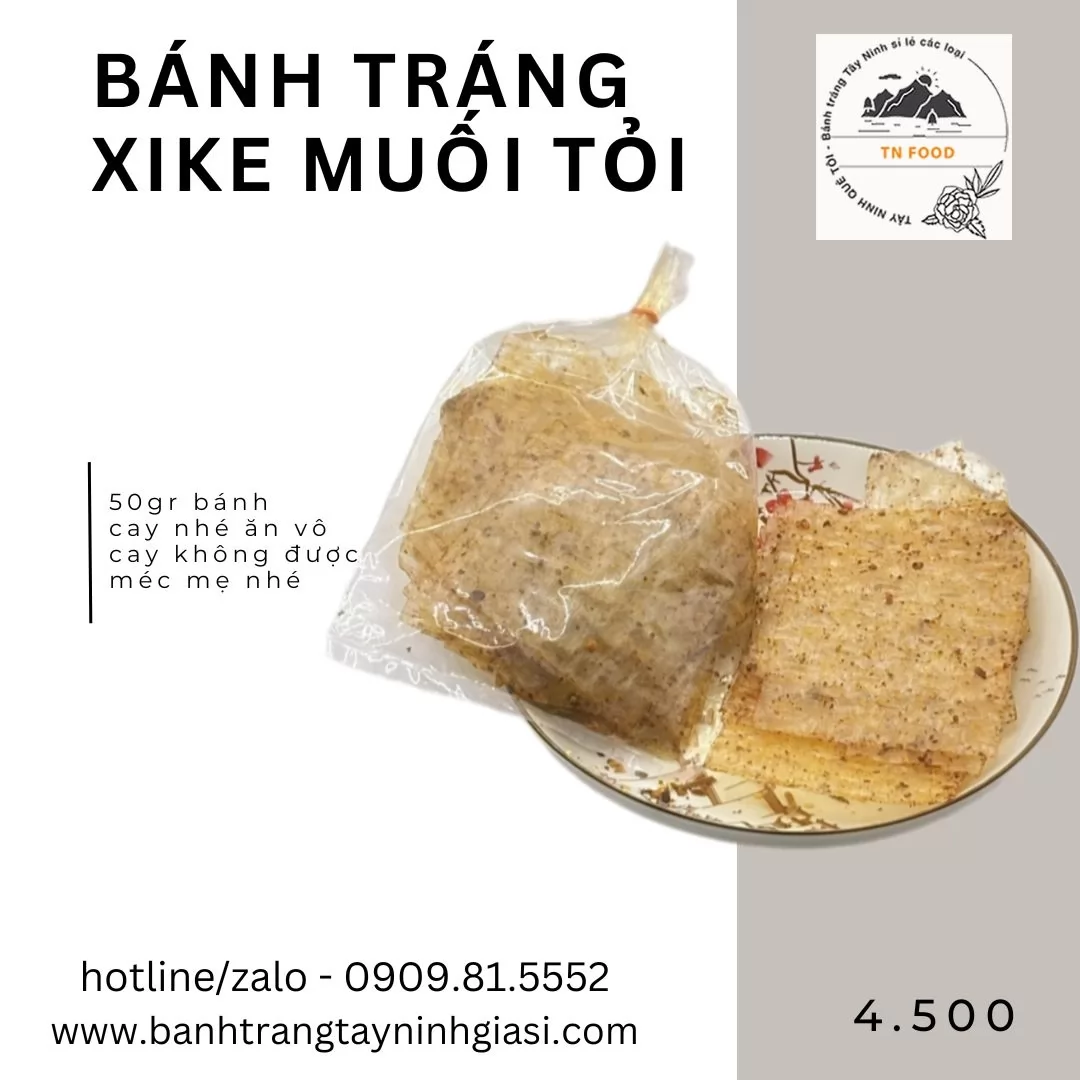 Bánh Tráng Nghệ Sĩ -  Muối Tỏi XìKe 50gr