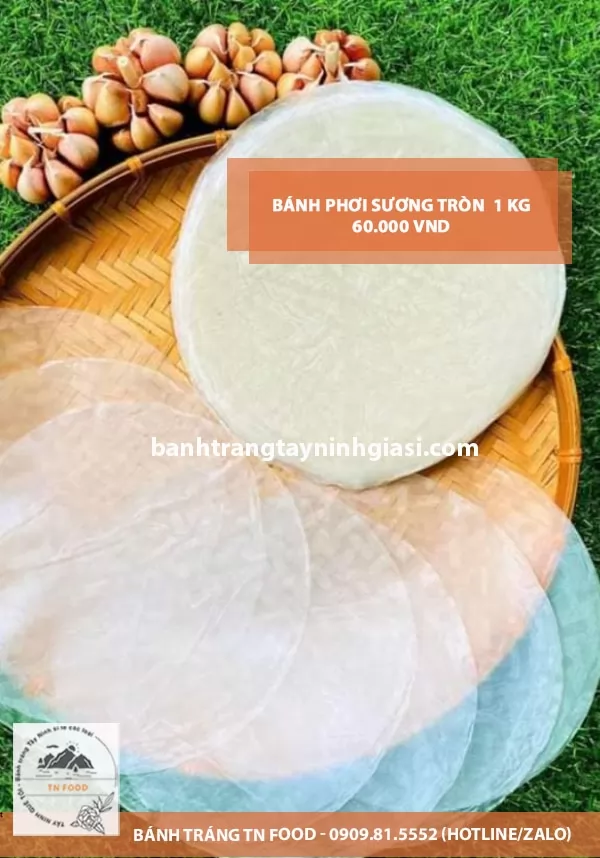 Bánh tráng phơi sương tròn size 22