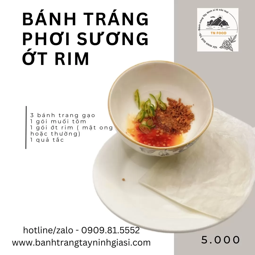 Bánh tráng ớt rim tắc mật ong