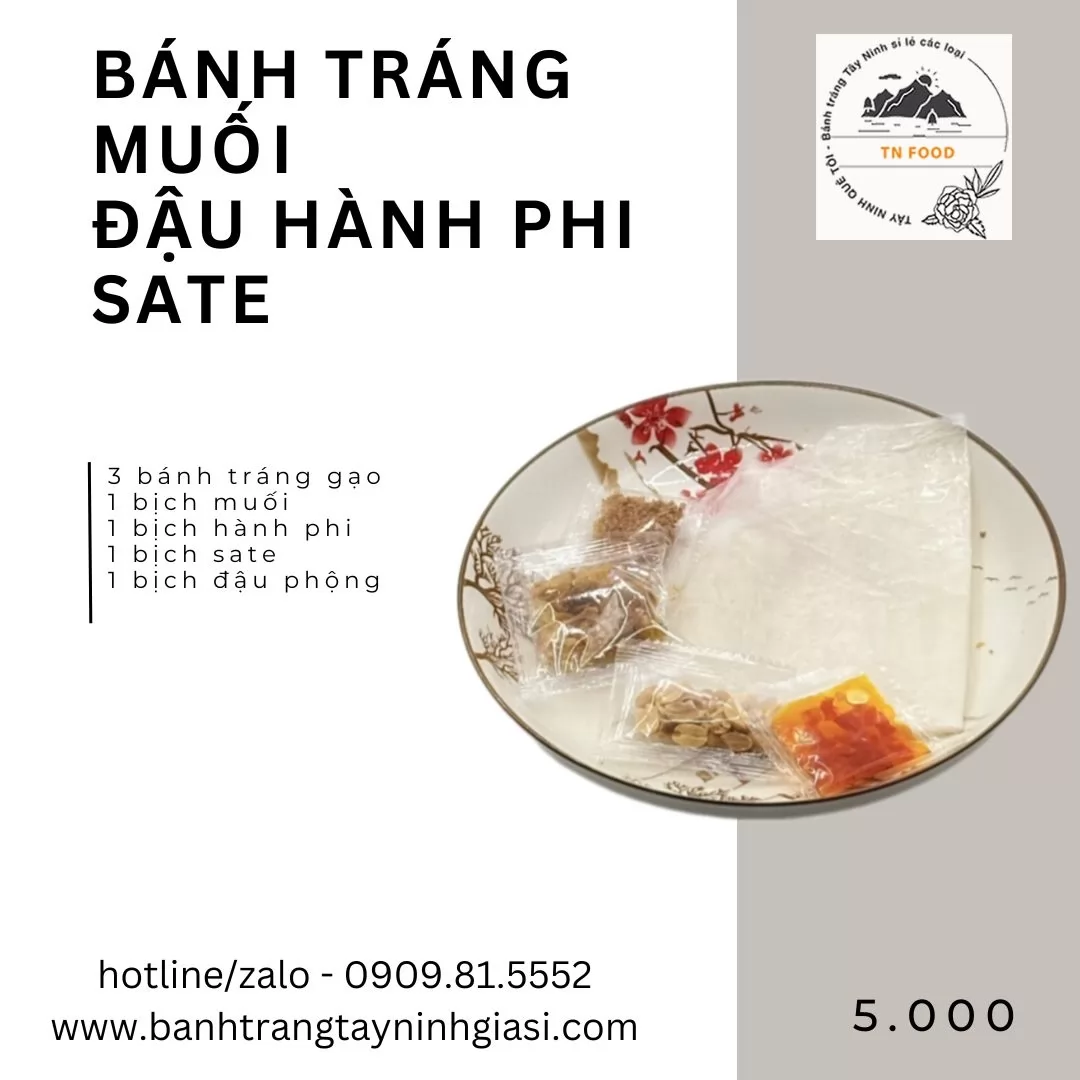 Bánh Tráng Muối đậu sa tế 