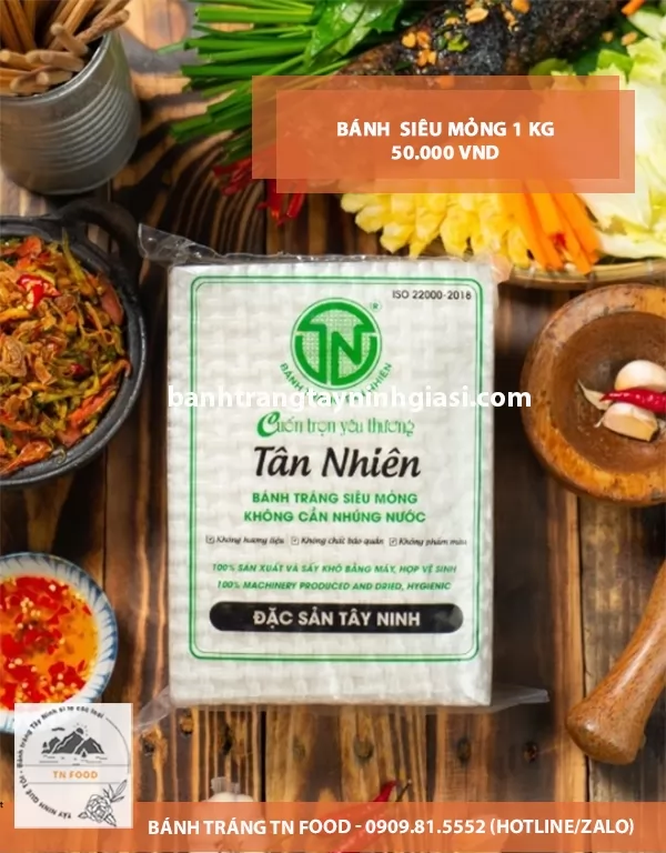 1kg Bánh tráng Tân Nhiên siêu mỏng