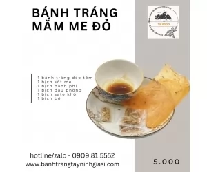 Bánh tráng dẻo tôm me