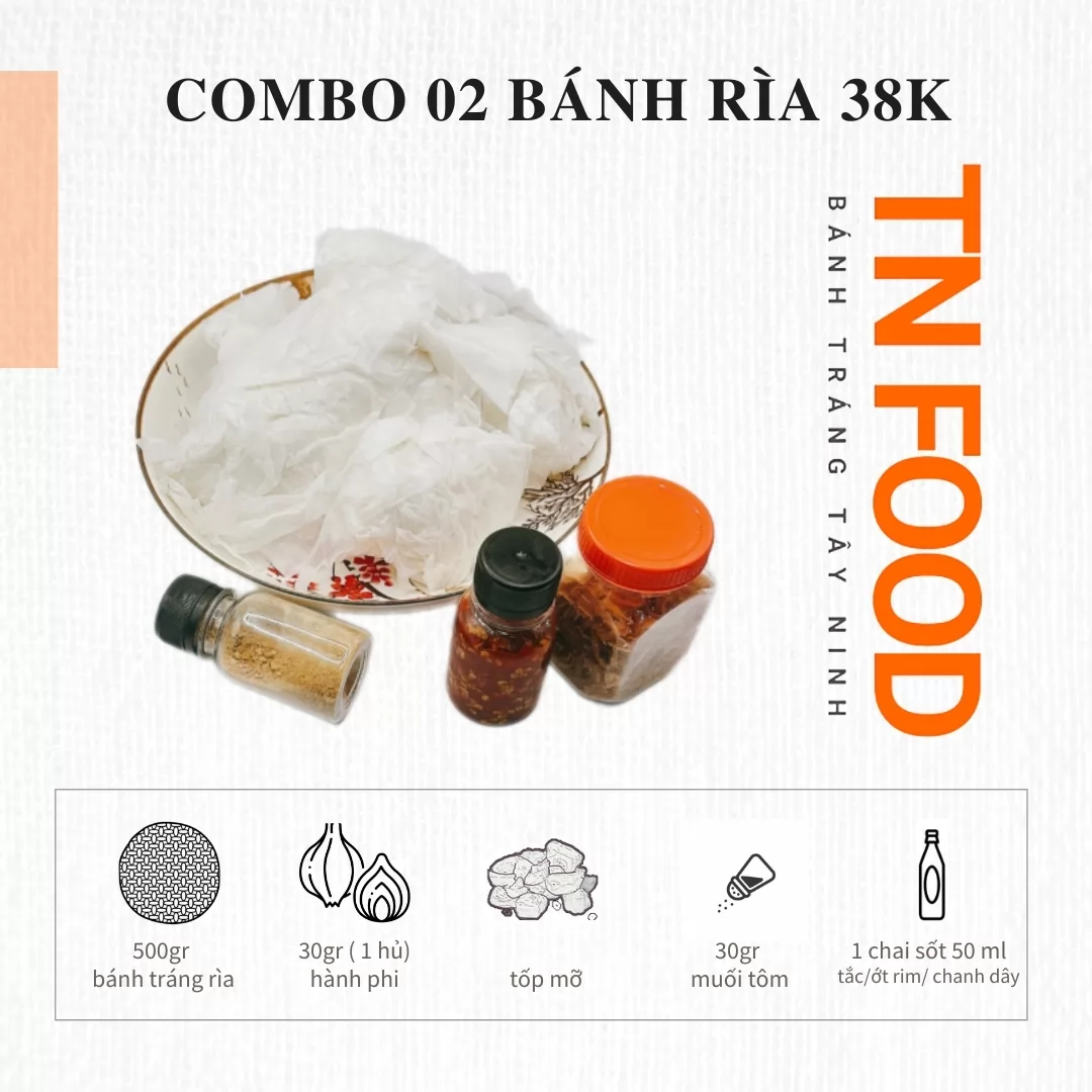Combo 02 bánh tráng rìa phơi sương muối nhuyễn sốt