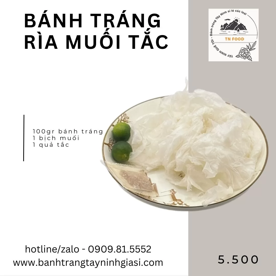 Bánh tráng muối nhuyễn tắc 100g túi zip